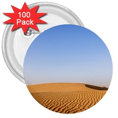 Desert Dunes With Blue Sky 3  Buttons (100 Pack)  by Ucco