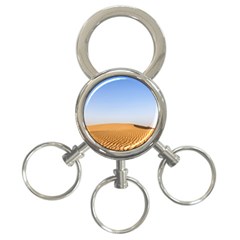 Desert Dunes With Blue Sky 3-ring Key Chains by Ucco