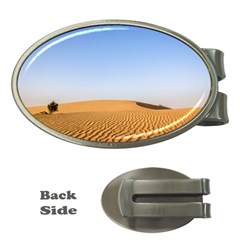 Desert Dunes With Blue Sky Money Clips (oval)  by Ucco