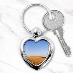 Desert Dunes With Blue Sky Key Chains (heart) 