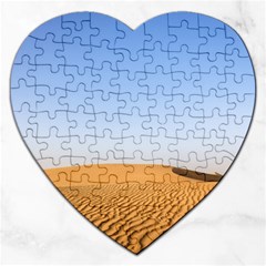 Desert Dunes With Blue Sky Jigsaw Puzzle (heart) by Ucco