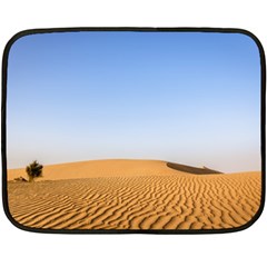 Desert Dunes With Blue Sky Fleece Blanket (mini) by Ucco