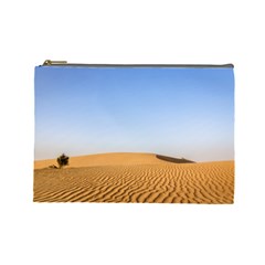 Desert Dunes With Blue Sky Cosmetic Bag (large)  by Ucco