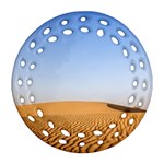 Desert Dunes With Blue Sky Ornament (Round Filigree) Front