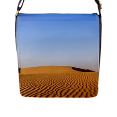 Desert Dunes With Blue Sky Flap Messenger Bag (l) 