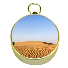 Desert Dunes With Blue Sky Gold Compasses by Ucco