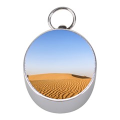 Desert Dunes With Blue Sky Mini Silver Compasses by Ucco