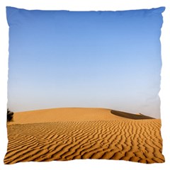 Desert Dunes With Blue Sky Large Flano Cushion Case (one Side) by Ucco