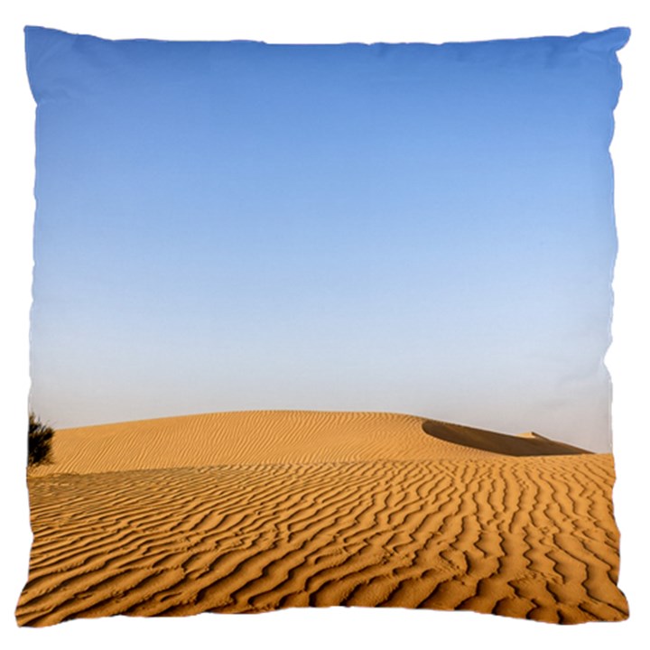 Desert Dunes With Blue Sky Large Flano Cushion Case (One Side)