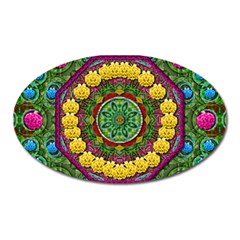 Bohemian Chic In Fantasy Style Oval Magnet by pepitasart