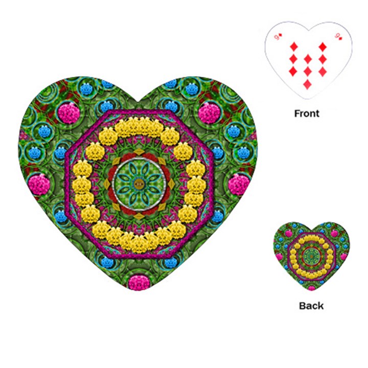 Bohemian Chic In Fantasy Style Playing Cards (Heart) 