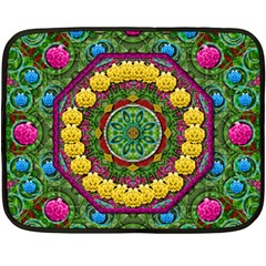 Bohemian Chic In Fantasy Style Double Sided Fleece Blanket (mini)  by pepitasart