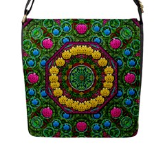 Bohemian Chic In Fantasy Style Flap Messenger Bag (l) 