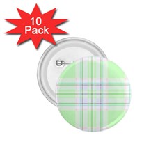 Green Pastel Plaid 1 75  Buttons (10 Pack) by allthingseveryone