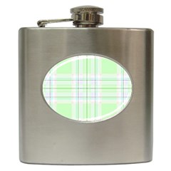 Green Pastel Plaid Hip Flask (6 Oz) by allthingseveryone