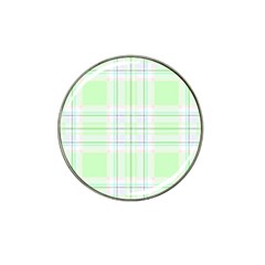 Green Pastel Plaid Hat Clip Ball Marker by allthingseveryone