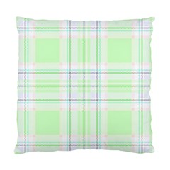 Green Pastel Plaid Standard Cushion Case (two Sides) by allthingseveryone