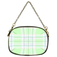 Green Pastel Plaid Chain Purses (two Sides)  by allthingseveryone