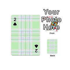 Green Pastel Plaid Playing Cards 54 (mini)  by allthingseveryone