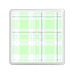 Green Pastel Plaid Memory Card Reader (square)  by allthingseveryone