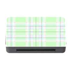 Green Pastel Plaid Memory Card Reader With Cf by allthingseveryone