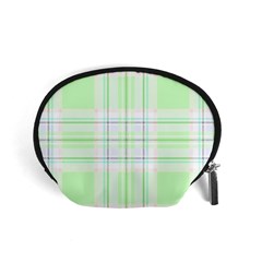 Green Pastel Plaid Accessory Pouches (small)  by allthingseveryone