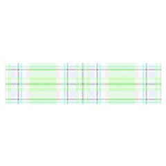 Green Pastel Plaid Satin Scarf (oblong) by allthingseveryone