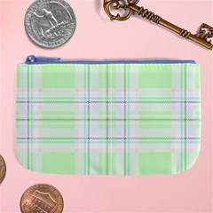 Green Pastel Plaid Large Coin Purse by allthingseveryone