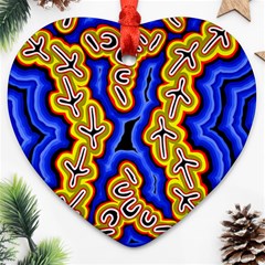 Emu Dreaming Ornament (heart)