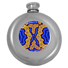 Emu Dreaming Round Hip Flask (5 Oz) by hogartharts