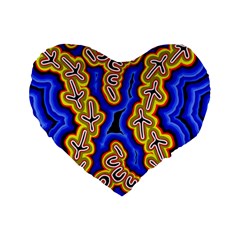 Emu Dreaming Standard 16  Premium Heart Shape Cushions by hogartharts