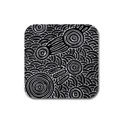 Meeting Places Rubber Square Coaster (4 Pack)  by hogartharts