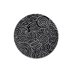 Meeting Places Rubber Round Coaster (4 Pack)  by hogartharts