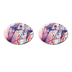 Messy Love Cufflinks (oval) by LaurenTrachyArt