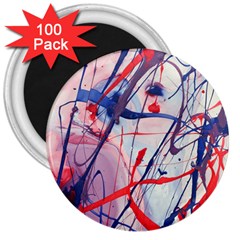 Messy Love 3  Magnets (100 Pack) by LaurenTrachyArt