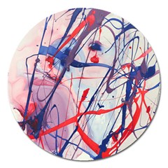 Messy Love Magnet 5  (round) by LaurenTrachyArt