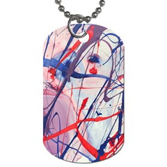 Messy Love Dog Tag (one Side) by LaurenTrachyArt