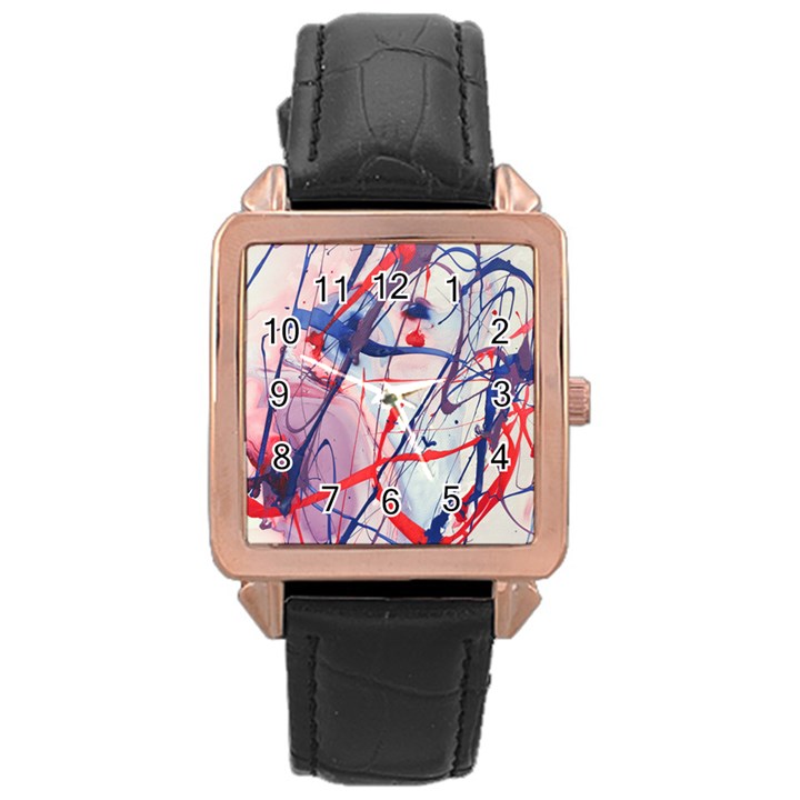 Messy Love Rose Gold Leather Watch 