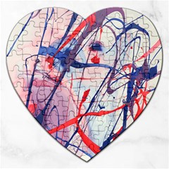 Messy Love Jigsaw Puzzle (heart) by LaurenTrachyArt