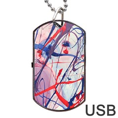 Messy Love Dog Tag Usb Flash (one Side) by LaurenTrachyArt