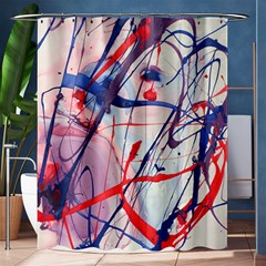 Messy Love Shower Curtain 60  X 72  (medium)  by LaurenTrachyArt