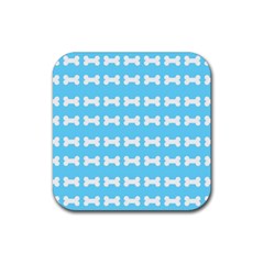 Dog Bone Background Dog Bone Pet Rubber Coaster (square)  by Celenk