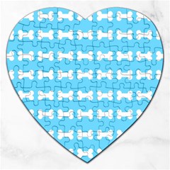 Dog Bone Background Dog Bone Pet Jigsaw Puzzle (heart) by Celenk