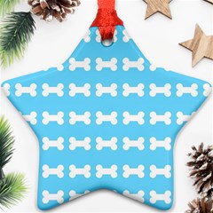 Dog Bone Background Dog Bone Pet Star Ornament (two Sides) by Celenk