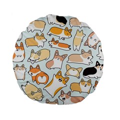 Corgilicious Corgi Doodle Art Standard 15  Premium Flano Round Cushions by Celenk