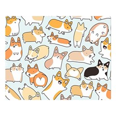 Corgilicious Corgi Doodle Art Double Sided Flano Blanket (large)  by Celenk