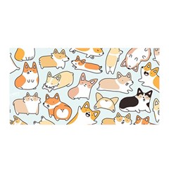 Corgilicious Corgi Doodle Art Satin Wrap by Celenk