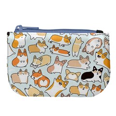 Corgilicious Corgi Doodle Art Large Coin Purse by Celenk