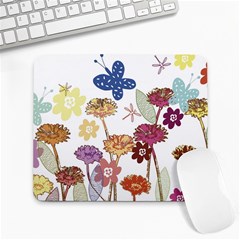 Flowers Butterflies Dragonflies Large Mousepads by Celenk