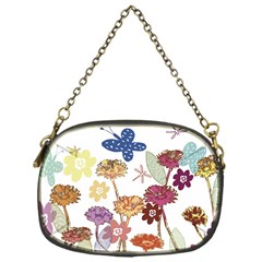 Flowers Butterflies Dragonflies Chain Purses (one Side)  by Celenk